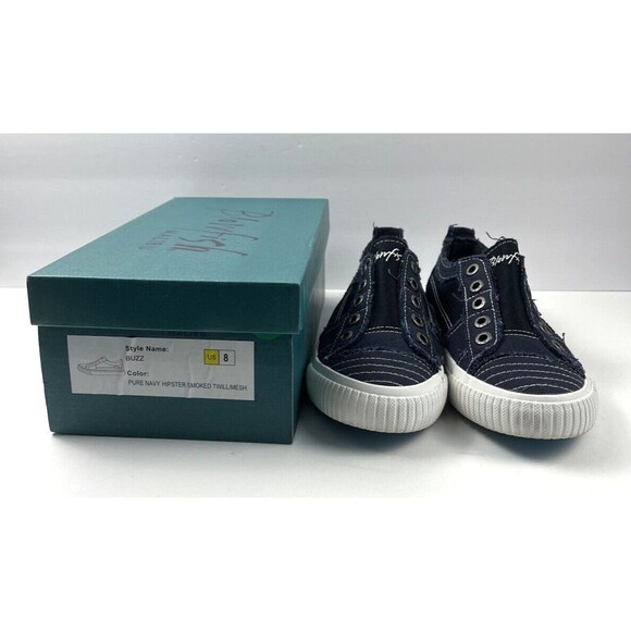 Pure Navy Hipster Smoked Twill Mesh Sneakers Size 8 - Picture 2 of 14